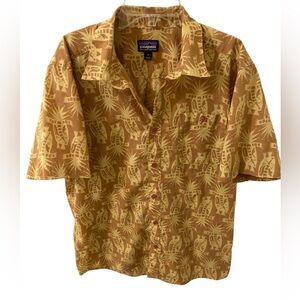 Patagonia Men's Organic Cotton Go To Button Down Shirt in Skunks Sienna Clay M